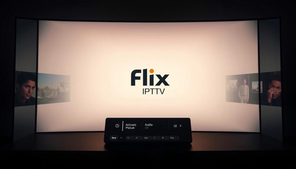 A sleek, modern configuration screen for Flix IPTV, bathed in a soft, warm glow. In the foreground, a streamlined user interface with clean lines and intuitive controls, inviting the user to activate the service. The middle ground features a bold Flix IPTV logo, flanked by dynamic visuals hinting at the diverse content available. The background subtly fades into a subtle gradient, creating a sense of depth and professionalism. The overall atmosphere conveys a seamless, user-friendly experience for setting up and enabling this IPTV service.