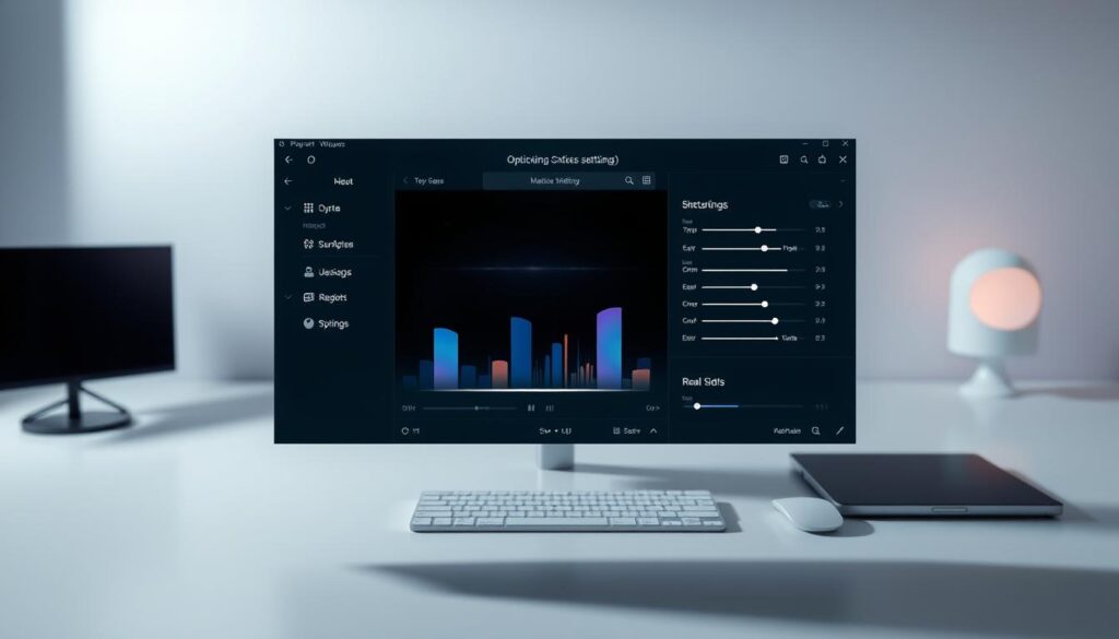 A well-lit, high-resolution image of a VU Player software interface, showcasing various tips and tricks for enhancing the user experience. In the foreground, a floating window displays optimized settings and customization options, with intuitive icons and sliders. The middle ground features a music visualization, pulsing in sync with a mellow, atmospheric soundtrack. In the background, a sleek, minimalist desktop environment provides a clean, distraction-free canvas. The overall scene conveys a sense of refined, streamlined productivity, encouraging the viewer to explore the depth of VU Player's capabilities.